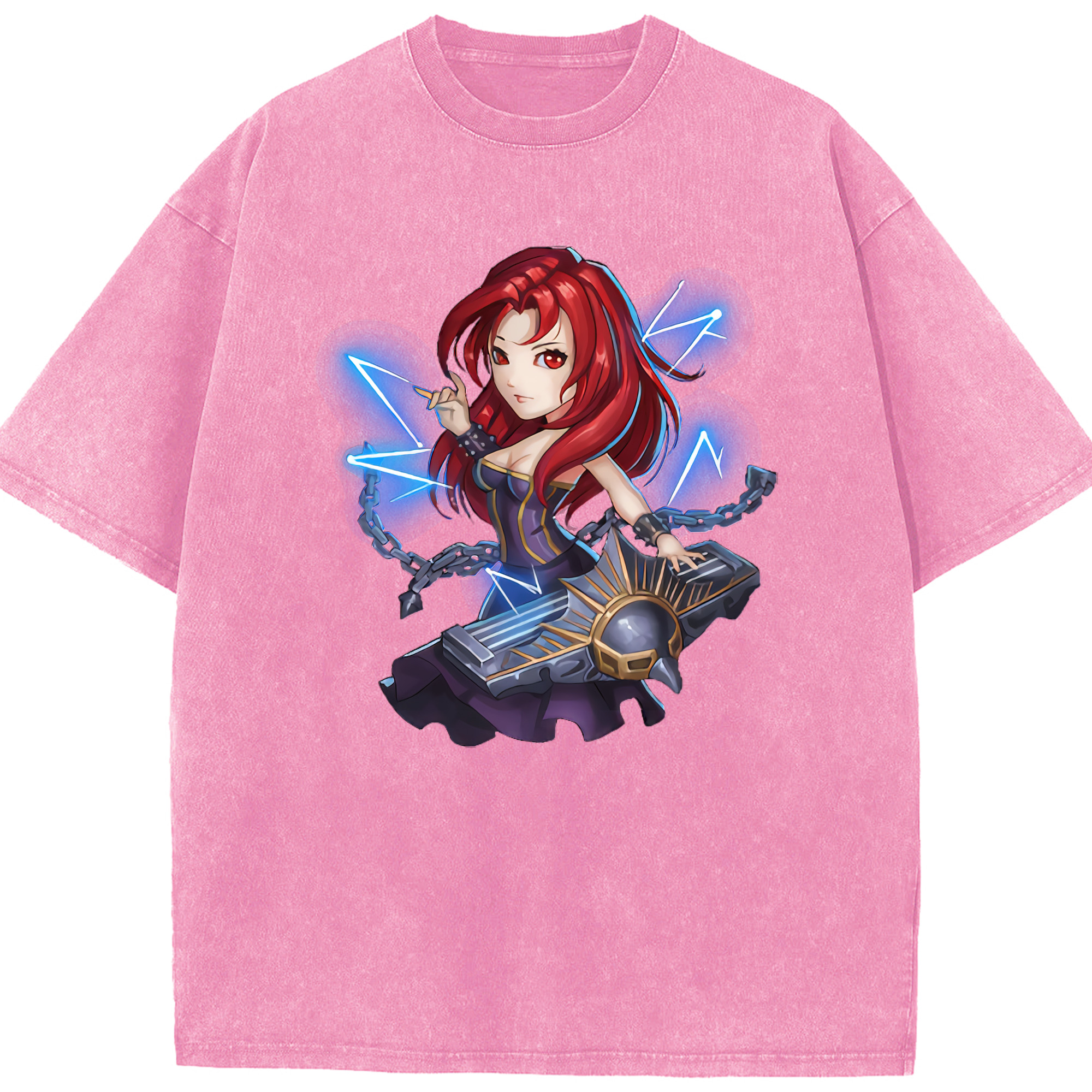 リーグ・オブ・レジェンド League of Legends LOL 綿100% ヴィンテージ風 半袖Tシャツ（フロントプリント）